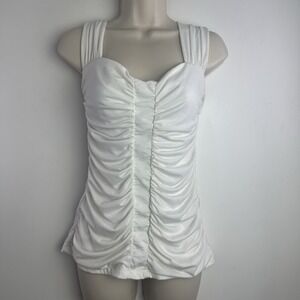 Vintage Studio Y Cami Top Small Babydoll Fairy Whimsigoth Grunge Ruched Y2K